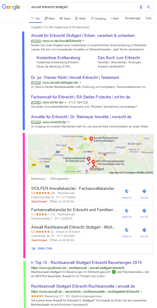 Google Anwalt Erbrecht Stuttgart